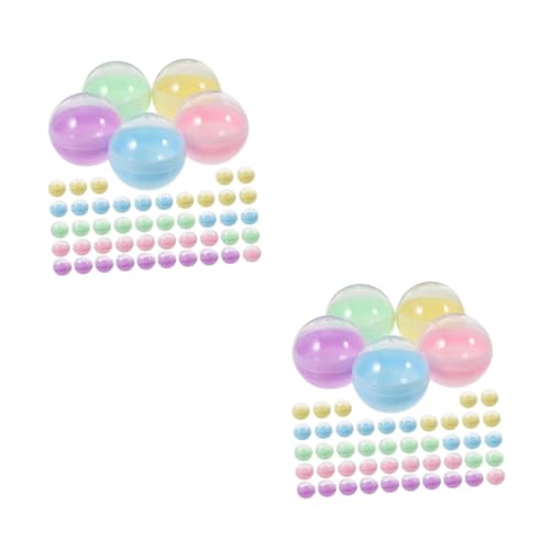 Garneck 2sets Gumball Ball Toy Plastic Capsules Toy Storage Empty Capsules Simple Fillable Balls for Party Favors 50pcs*2