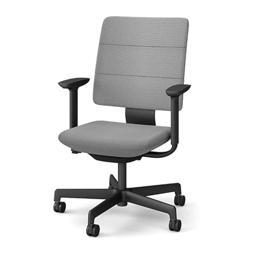 イトーキ SHIGA シガ 昇降脚 背トリプル ベースカラー : ブラック/座面カラー : グレーC(KJ-517SEM-T1C5F)キャスター5本脚 [アンクルムーブ・シンクロロッキング/アジャスタブル肘/抵抗付きウレタンキャスター] 日本製 ワークチェア オフィスチェア 柴田文江氏デザイン[EI180W]