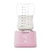 MyBambini's Podgrzewacz do butelek Pro cyfrowy podgrzewacz do butelek dla niemowląt w podróży | Ładowany podgrzewacz do butelek dla niemowląt z wyświetlaczem LCD | Kompatybilne podgrzewacze do butelek dla niemowląt do wody, mleka matki - różowy