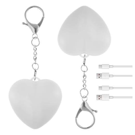 LYIYEYAN 2Pcs Purse Glow Heart Light, LED Automatic Sensor Purse Lamp, Mini Touch Activated Handbag Lamp, Portable Handbag Night Light for Women Girls (Heart)