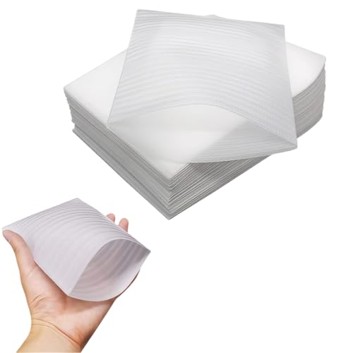 100PCS White Foam Pouches Wickelkissenbeutel Verpackungspuffer für den Transport Versand Verpackungsmaterial Perfekt für zerbrechliche Gegenstände Metallteile Sammlerstücke Kunststoffprodukte