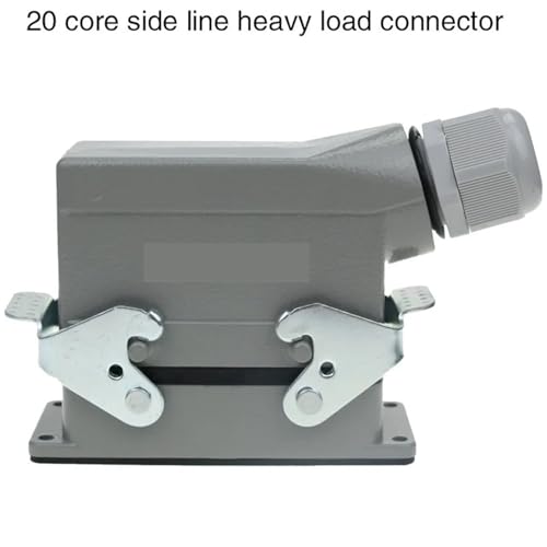 Conector HDC-HE-20 rectangular lateral para enchufe de aviación industrial de 1 pieza 2