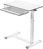 [HOCHBELASTBARER TISCH] Marmorierte Holzpressbrett-Tischplatte, die Arbeitsplatte ist 77 cm lang x 45 cm breit. Der hochwertige Stahlrahmen ist korrosionsbeständig. Maximale Unterstützung 11 Pfund.