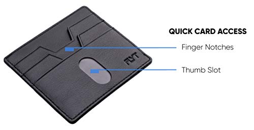 Slim Minimalist Wallet for Men. Leather RFID Blocking Front Pocket 10 Cards, Black, One Size, Minimalist3