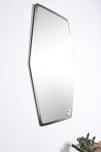 Ren-Wil Night Dove Design Tel Aviv Mirror By Jonathan Wilner, All-Glass, 35.5 By 23.5 Inches #TOP1
