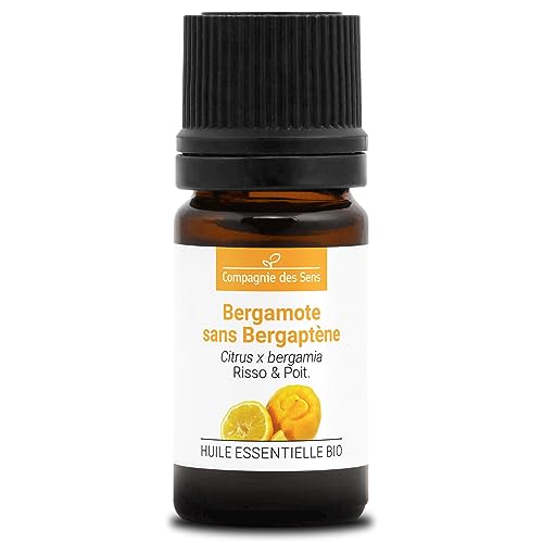 BERGAMOTA SIN BERGAPTENO - 5 mL - Aceite Esencial Orgánico de Calidad Superior - 100% Puro, Natural, Quimiotipado y Certificado AB