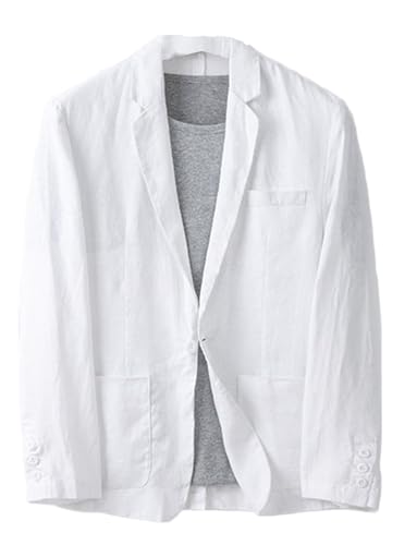 Veste en lin homme idéale pour dîner décontracté en terrasse d'été