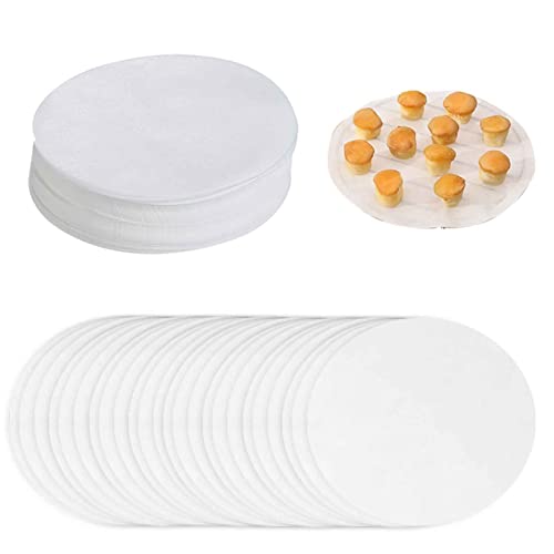 100 Pcs Round Parchment Paper, 9 Inch Baking Parchment Circles Rounds Non Stick Baking Parchement Paper Circles Sheets Greaseproof Baking Sheets Cake Pans Circle Cake Tin Liners(9)