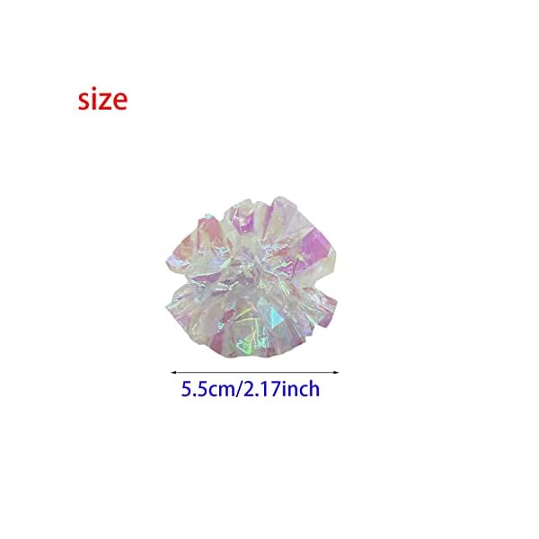 Muluo Crinkle Balls Katzenspielzeug, 5,6 cm, Mylar-Knisterbälle für Katzen, zum Spielen und Interagieren mit Katzen, 20 Stück – Bild 3