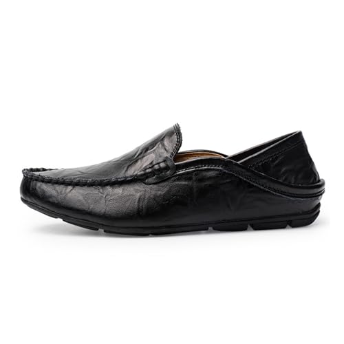 Men's Premium Genuine Leather Casual Slip on Loafers Breathable Driving Shoes Fashion Slipper4