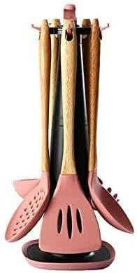 Silicone Kitchen Utensil Set With Wooden Handle – Non-Stick, Heat-Resistant Cooking Tools For Baking & Grilling