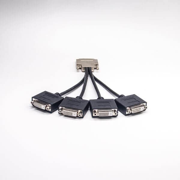 VHDCI to DVI Cable Male 68Pin to 4DVI 68 Pin Male Stright Zinc Alloy 20CM
