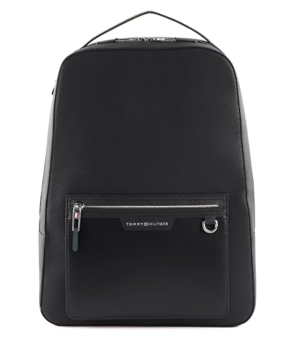 Sac à dos ordinateur portable Tommy Hilfiger cuir noir business homme élégant