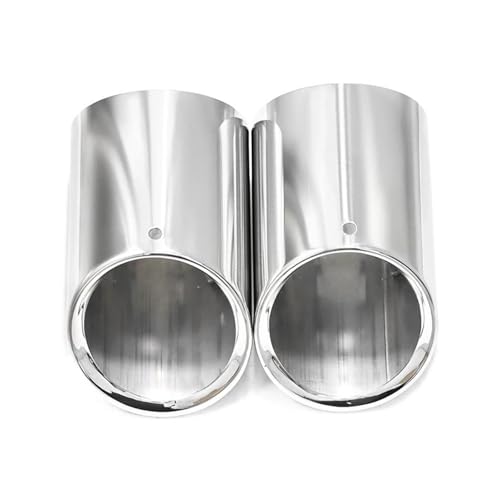 Enjoliveurs de pot d'échappement haut de gamme en inox 304 argent 89 mm pour A5