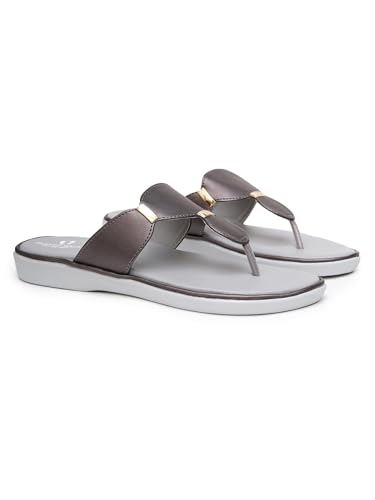 Image of Women's Elevate Comfort Flat Sandals Cushioned Adjustable & Stylish Slip-Resistant Design For Girls /Ladies