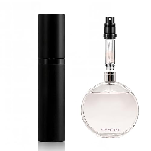 muilsae AA01BK Vaporisateur Parfum, 10 ml Flacon rechargeable, Vaporisateur de voyage portable, adapté au sac à main, au voyage, pour femmes et hommes (Noir)