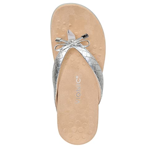Image of Vionic Women's Rest Bella Toe Post Sandal- Supportive Ladies Orthotic Sandals that include Three Zone Comfort with Arch Support- Flip Flop for Ladies, Medium and Wide Width Size 5-12
