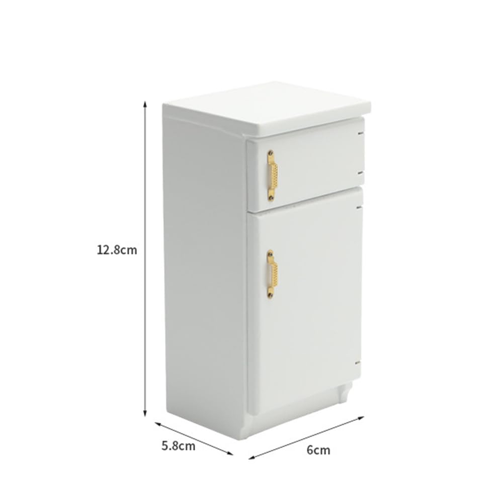 ibasenice Miniature Refrigerator Model 1 12 Scale Mini Furniture Doll House Accessory Vivid Mini Fridge for Kids Playroom Decoration Safe Durable - Image 2