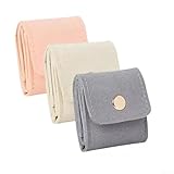 Juego de 3 bolsas de joyería de piel sintética para organizar anillos, orejas, anillos, collares, en estuche de viaje compacto (1)