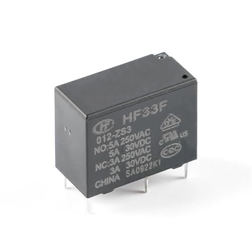 Relais 5 broches HF33F commutation 5A pour circuits 5V 12V 24V - 6