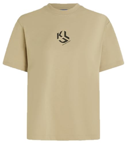 Karl Lagerfeld Jeans, Women's, Regular Monogram tee, Regular Fit, Sarga, M, Beige, M