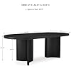 Signature Design by Ashley Rowanbeck Minimalist Dining Table for 8 People, Black