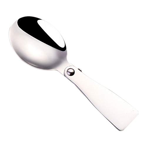 Nrpfell Metal Spoon Picnic Tableware Spoon Outdoor Foldable Camping Hiking Cookout Picnic Folding Cutlery Tool Travel.