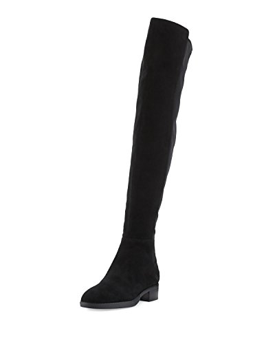 Tory Burch Caitlin Stretch Suede Over-The-Knee Boot, Black (6.5)