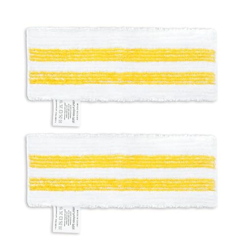 KEEPOW Steam Mop Pads Compatible with Karcher EasyFix SC2 SC3 SC4 SC5 Steam Cleaner – Microfibre Washable Floor Cloths for Hard Floors and Tiles 2 Pack