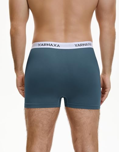 Men's Boxer Briefs Breathable Seamless High Elastic Underpants Stretch Waistband Moisture-Wicking Underwear 3 Pack3