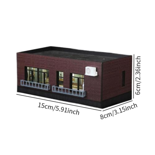 Maquette de maison HO 1/64 décor micro diorama modélisme B
