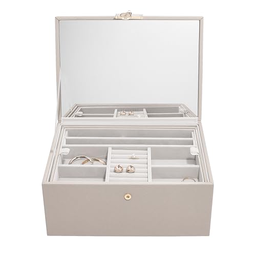 Stackers Luxuriöse, klassische Schmuckschatulle, Taupe