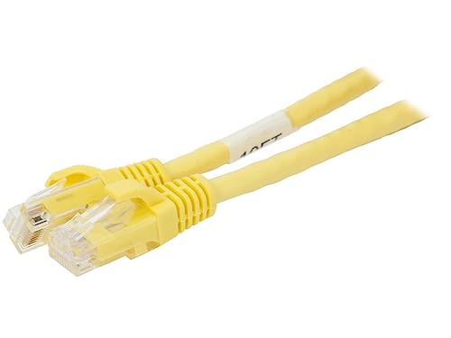 C2G 27193 Cat6 Cable - Snagless Unshielded Ethernet Network Patch Cable, Yellow (10 Feet, 3.04 Meters)