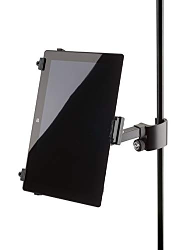 K&M Konig & Meyer 19791.016.55 Tablet/Ipad Holder For Microphone Stand - Switch From Landscape To Portrait - Professional Grade For All Musicians - Studio Or Remote Home Use - German Made - Black #TOP2