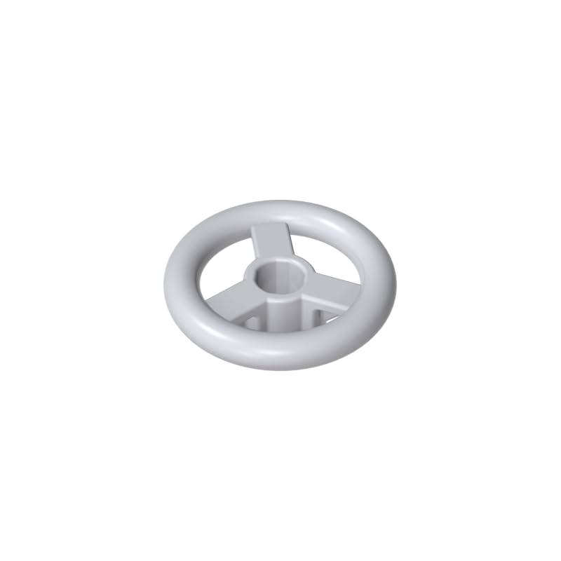 Gobricks Transportation 2X2 Small Steering Wheel 50PCS Compatible with Lego GDS-2131 Classic Bulk Toy MOC Color:gray white