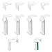 Produktbild 4 Stück Klemmhalter Halterung für Klemmfix Rollo,Klemmträger Zubehör Ersatzteile Klemmhalters ohne Bohren für PVC- und Holz-Fenster, Türflügel