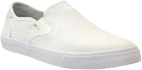 TOMS Men's Baja Slip-On Sneaker White Canvas 11 M | Image 1