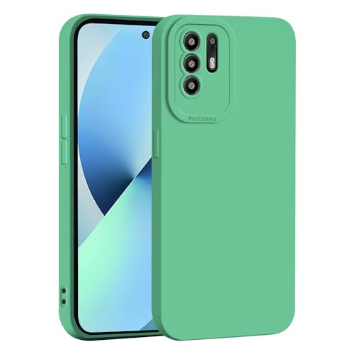 WBWONE Funda para OPPO A94 5G, Cámara Todo Incluido Case Suave TPU Silicona Carcasa Antigolpes Caso Resistente a los Arañazos - Verde