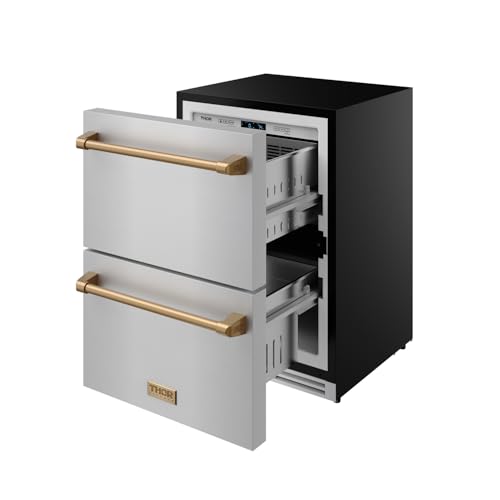 Image of 24 Inch Undercounter Built-In /Freestanding Drawer Freezer - Stainless Steel /Bronze | Gordon Ramsay Series