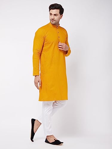 Kurta Ensemble pyjama homme en coton et lin VASTRAMAY pour été