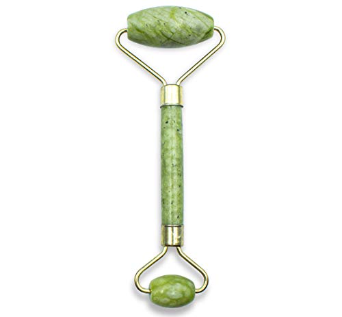 Rolo Pedra de Jade Massageador + Placa Gua Sha Anti Estresse
