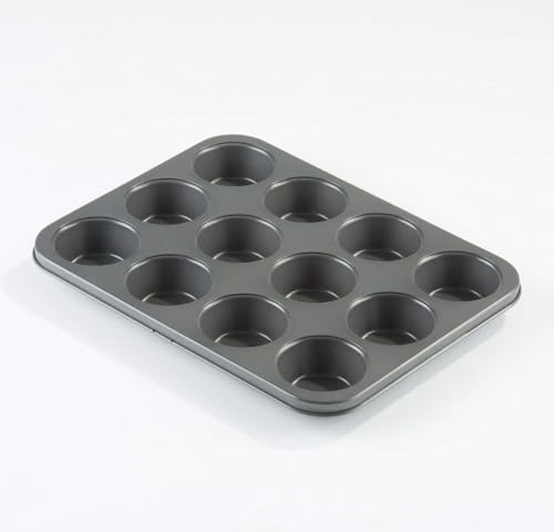 12 Cup Large Muffin Pan, Non-Stick Non-Stick Coated Cupcake Tray Baking Moulds Hold Cup - Image 4