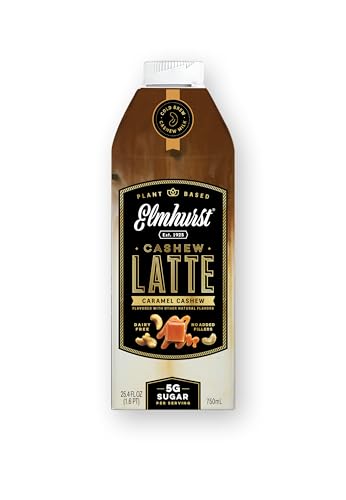 Elmhurst 1925 Caramel Cashew Latte – Plant-Based, Vegan, Dairy-Free Plant