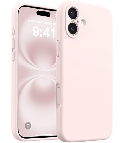 AOTESIER Magnetic for iPhone 16 Plus Case, Silicone | Full Camera Protection | Integrated Camera Control Button | MagSafe Compatible | Anti-Scratch Microfiber Lining Phone Case, Chalk Pink - image 1