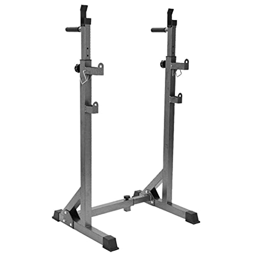 OTQEFTN Home Dumbbell Bench Multi-Function Barbell Rack,Adjustable Weightlifting Press Squat Rack Squat Stand,Home/Gym Pull Up Bar Barbell Rack Fitness Equipment,Max Load