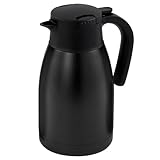 ぼん家具 保温ポット 卓上ポット 魔法瓶 ポット 1.4リットル 軽量 ステンレス 真空断熱 保温保冷 長時間 ハンディポット プッシュ式 ワンタッチ着脱 洗いやすい ブラック