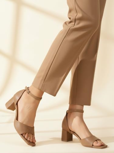 Image of Inc.5 Womens Grey Work Solid Square Toe Block Heels