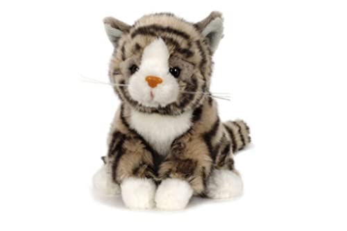 Plüschtiere, Stofftiere, Kuscheltiere - Katze, grau-schwarz Cover