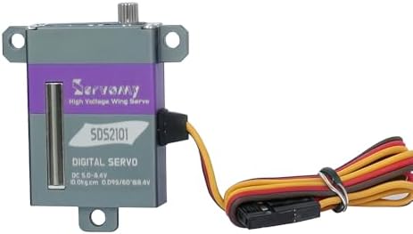 SERVOMY-SDS2101-21G 8mm Ultra-Thin Micro Wing Servo Coreless Motor 10Kg 0.08s/60° 8.4V Metal Gear Aluminum Case 15T Horn 180° Digital Servo Gliders