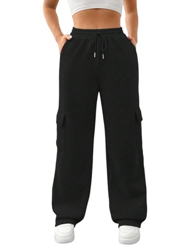 Image of KATECLO Women's Multi Flap Pocket Side Drawstring Waist Sweatpants